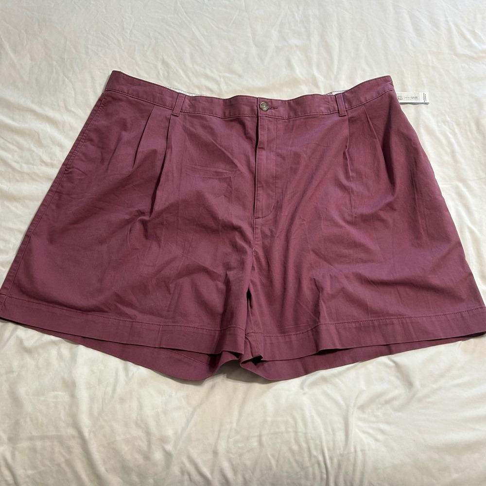 Old Navy OG Chino Shorts Mens 2X Burgundy Plum Extra High Rise Pleated Cotton